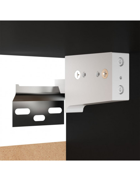Mobili TV 2 pz Neri 30,5x30x60 cm in Legno Multistrato