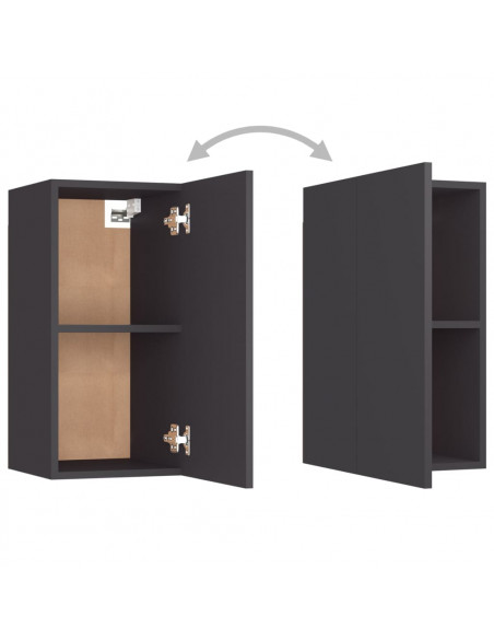Mobili TV 2 pz Grigi 30,5x30x60 cm in Legno Multistrato