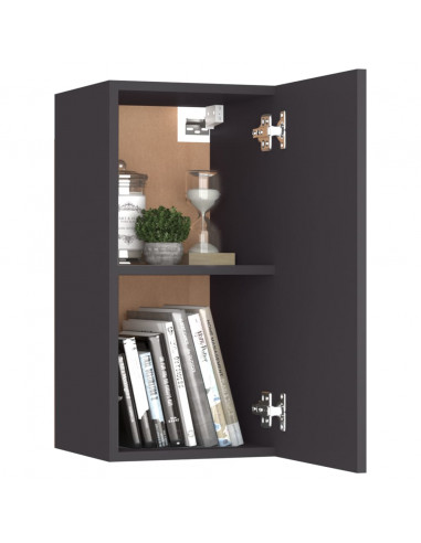 Mobili TV 2 pz Grigi 30,5x30x60 cm in Legno Multistrato