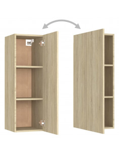 Mobili TV 2pz Rovere Sonoma 30,5x30x90 cm in Legno Multistrato 2