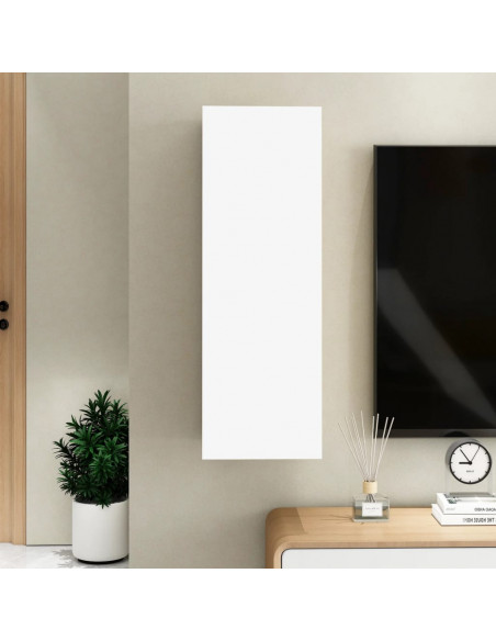 Mobile TV Bianco e Rovere Sonoma 30,5x30x90cm Legno Multistrato