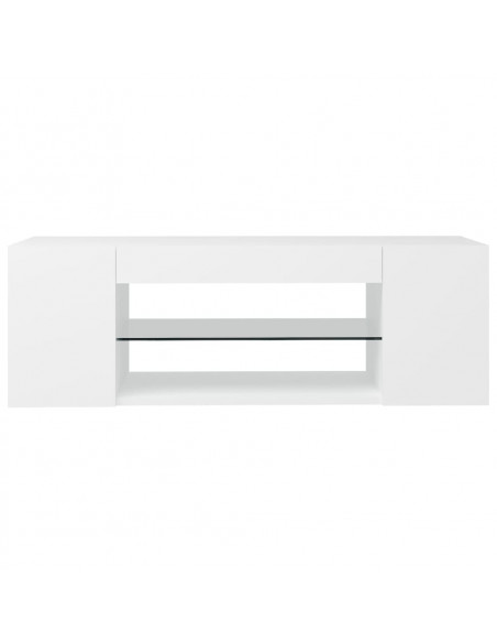 Mobile Porta TV con Luci LED Bianco 90x39x30 cm