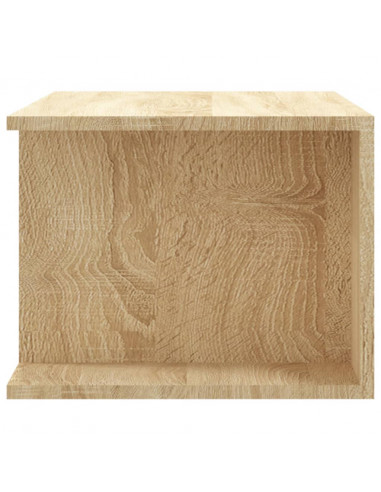 Mobile Porta TV con Luci LED Rovere Sonoma 90x39x30 cm