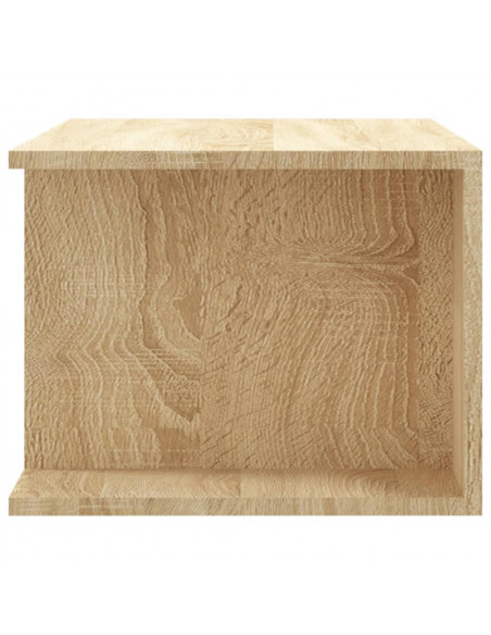 Mobile Porta TV con Luci LED Rovere Sonoma 90x39x30 cm