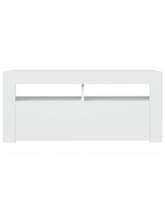 Mobile Porta TV con Luci LED Bianco 90x35x40 cm 2