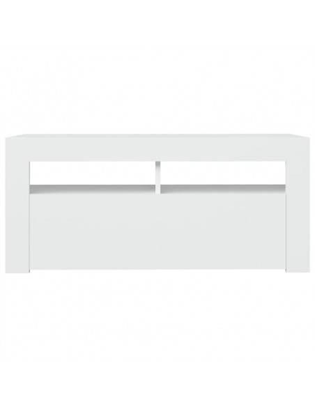 Mobile Porta TV con Luci LED Bianco 90x35x40 cm