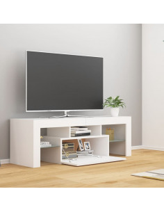 Mobile Porta TV con Luci LED Bianco 120x35x40 cm 2