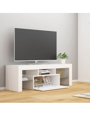 Mobile Porta TV con Luci LED Bianco 120x35x40 cm