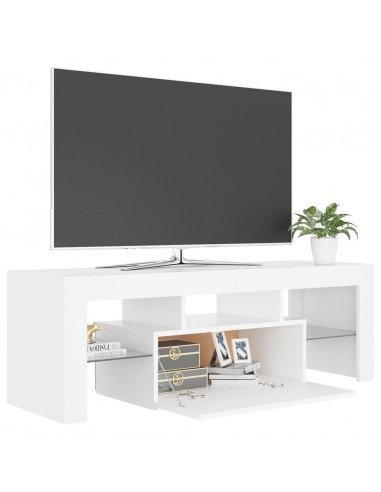 Mobile Porta TV con Luci LED Bianco 120x35x40 cm