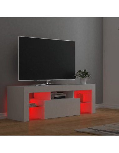 Mobile Porta TV con Luci LED Bianco 120x35x40 cm