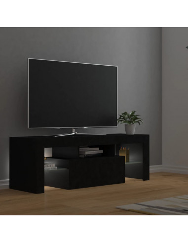 Mobile Porta TV con Luci LED Nero 120x35x40 cm