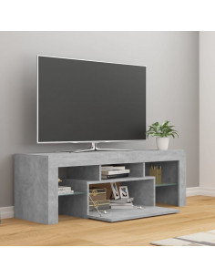 Mobile Porta TV con Luci LED Grigio Cemento 120x35x40 cm 2