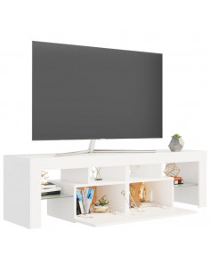 Mobile Porta TV con Luci LED Bianco 140x36,5x40 cm 2