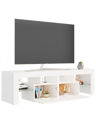 Mobile Porta TV con Luci LED Bianco 140x36,5x40 cm