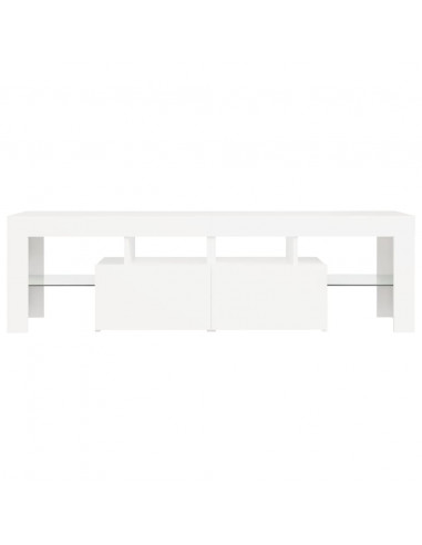 Mobile Porta TV con Luci LED Bianco 140x36,5x40 cm