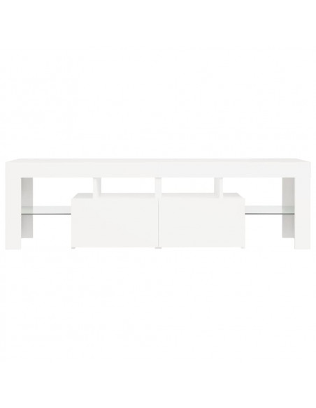 Mobile Porta TV con Luci LED Bianco 140x36,5x40 cm