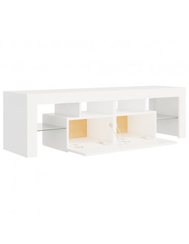 Mobile Porta TV con Luci LED Bianco 140x36,5x40 cm