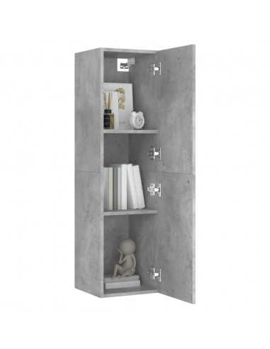 Mobile Porta TV Grigio Cemento 30,5x30x110 cm Legno Multistrato