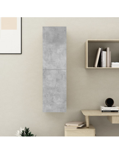 Mobile Porta TV Grigio Cemento 30,5x30x110 cm Legno Multistrato