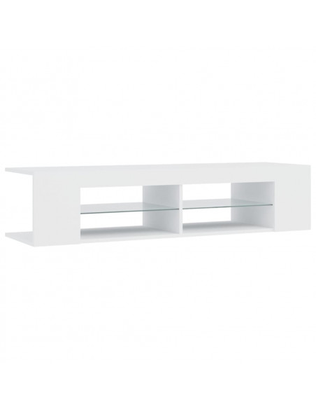 Mobile Porta TV con Luci LED Bianco 135x39x30 cm