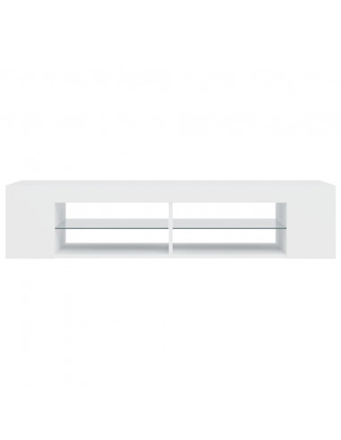 Mobile Porta TV con Luci LED Bianco 135x39x30 cm