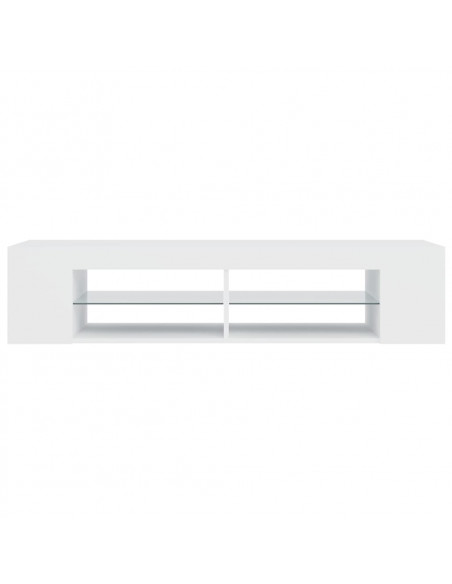 Mobile Porta TV con Luci LED Bianco 135x39x30 cm