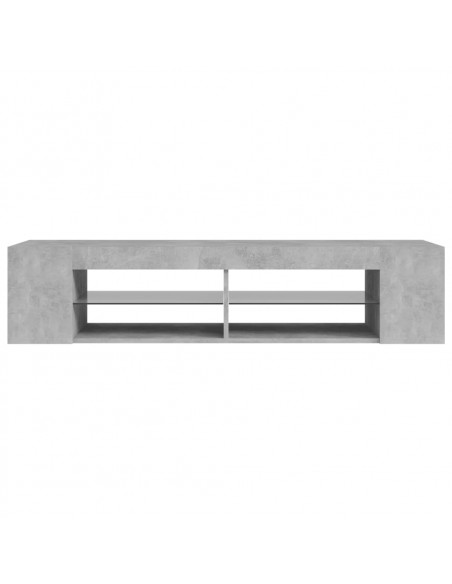 Mobile Porta TV con Luci LED Grigio Cemento 135x39x30 cm