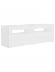 Mobile Porta TV con Luci LED Bianco 120x35x40 cm 2