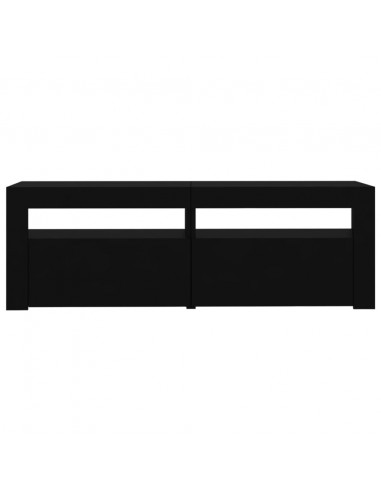 Mobile Porta TV con Luci LED Nero 120x35x40 cm