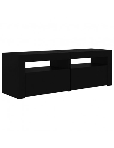 Mobile Porta TV con Luci LED Nero 120x35x40 cm