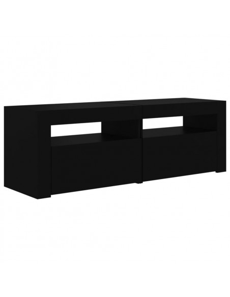Mobile Porta TV con Luci LED Nero 120x35x40 cm
