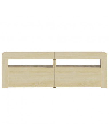 Mobile Porta TV con Luci LED Rovere Sonoma 120x35x40 cm