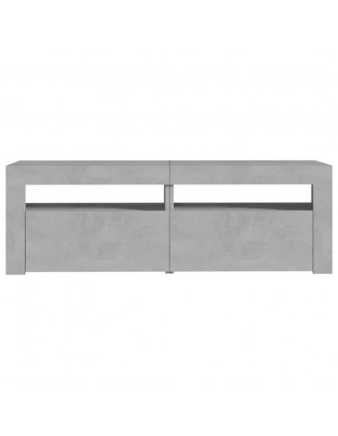 Mobile Porta TV con Luci LED Grigio Cemento 120x35x40 cm