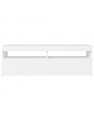 Mobile Porta TV con Luci LED Bianco 120x35x40 cm