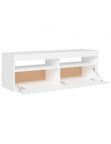 Mobile Porta TV con Luci LED Bianco 120x35x40 cm