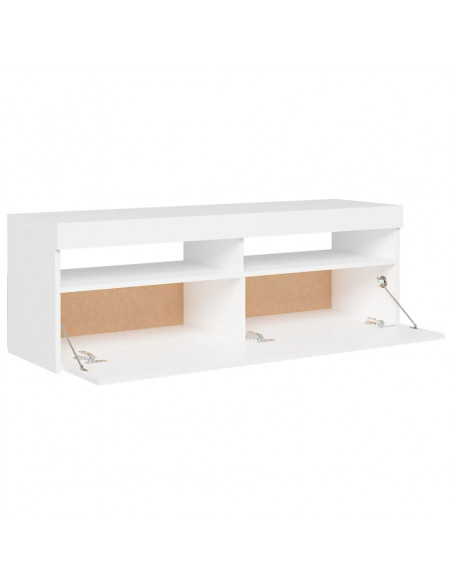 Mobile Porta TV con Luci LED Bianco 120x35x40 cm