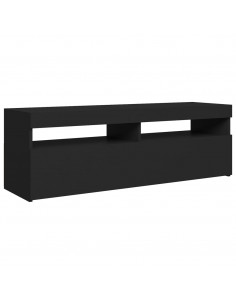 Mobile Porta TV con Luci LED Nero 120x35x40 cm 2