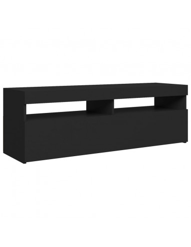 Mobile Porta TV con Luci LED Nero 120x35x40 cm