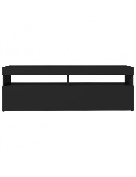 Mobile Porta TV con Luci LED Nero 120x35x40 cm