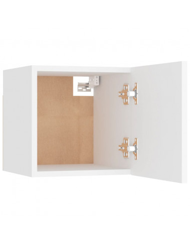 Mobile Porta TV a Parete Bianco 30,5x30x30 cm