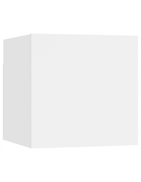 Mobili Porta TV a Parete 2pz Bianchi 30,5x30x30 cm
