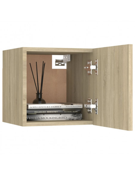 Mobili Porta TV a Parete 2pz Rovere Sonoma 30,5x30x30 cm