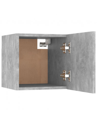Mobile Porta TV a Parete Grigio Cemento 30,5x30x30 cm