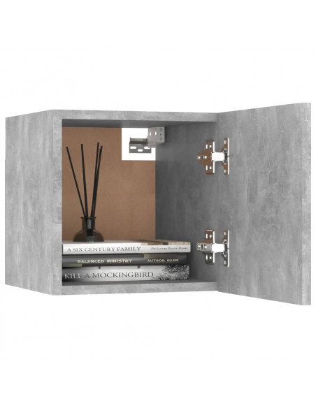 Mobili Porta TV a Parete 2pz Grigio Cemento 30,5x30x30 cm