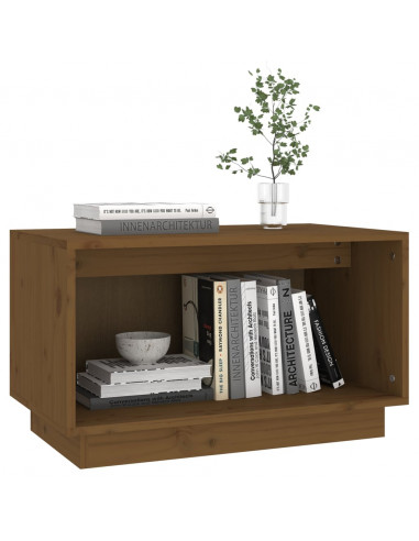 Mobile Porta TV Miele 60x35x35 cm in Legno Massello di Pino