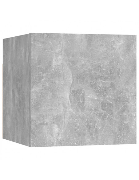 Mobili Porta TV a Parete 2pz Grigio Cemento 30,5x30x30 cm