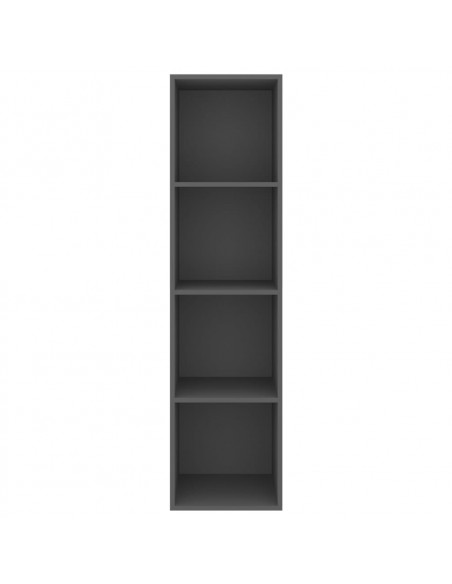 Mobile TV da Parete Grigio 37x37x142,5 cm in Legno Multistrato