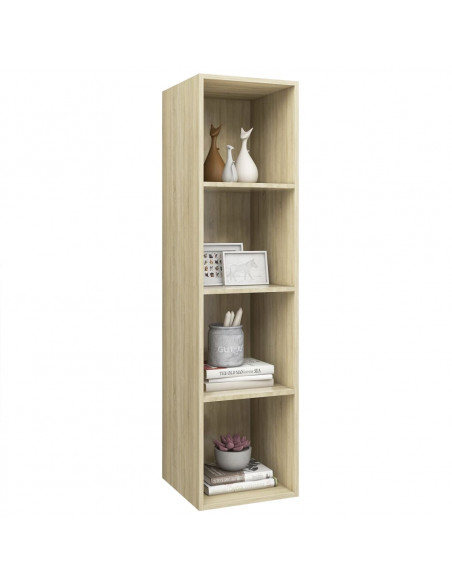 Mobile TV Parete Rovere Sonoma 37x37x142,5cm Legno Multistrato