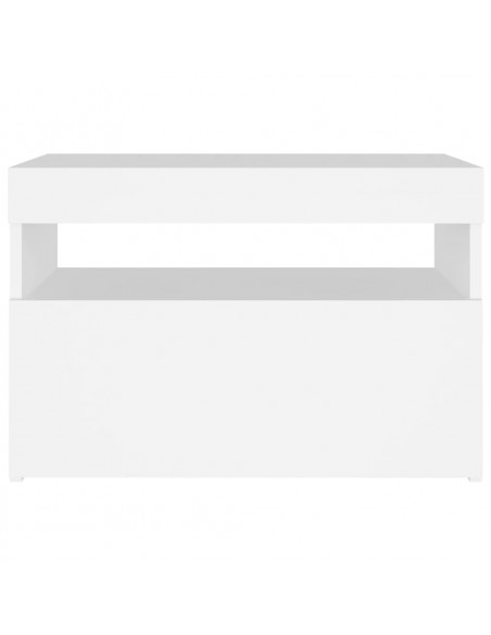 Mobile Porta TV con Luci LED Bianco 60x35x40 cm