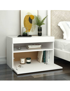 Mobili Porta TV con Luci LED 2 pz Bianchi 60x35x40 cm 2